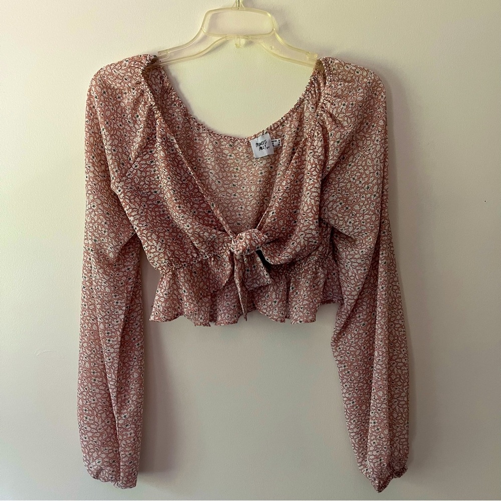Princess Polly Tie Front Crop Top 4